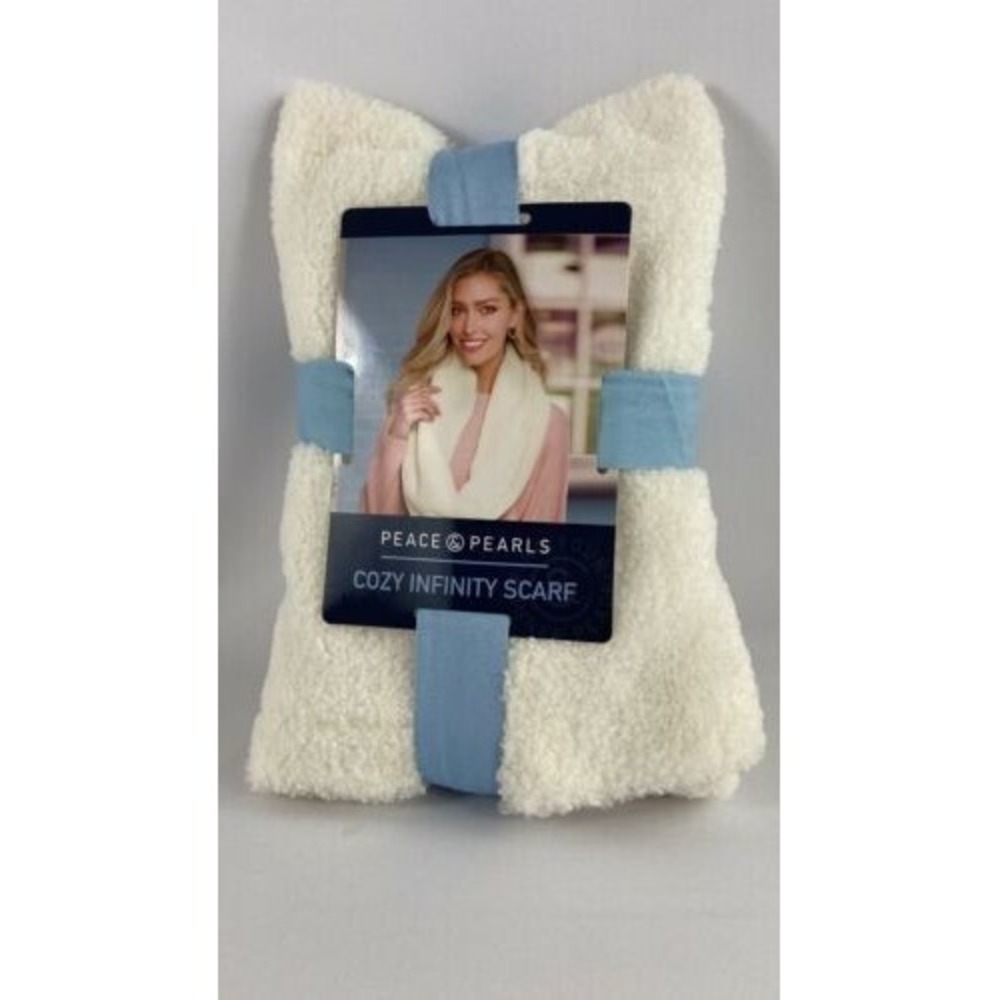Peace‎ and Pearls Cozy Infinity Scarf Ivory